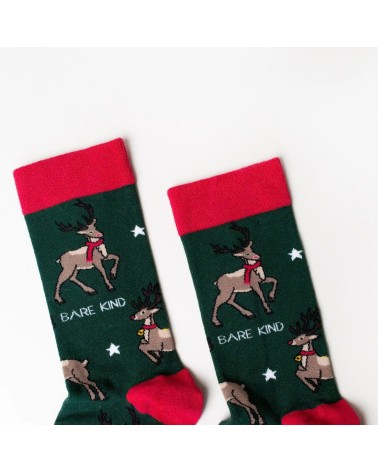 Rettet die Rentiere - Bambus Weihnachtssocken Bare Kind socke kuschelsocken für damen lustig herren farbige coole socken