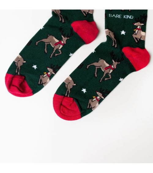 Sauvez les Rennes - Chaussettes de Noël en bambou Bare Kind jolies pour femme originales pour homme chausset rigolotes drole ...