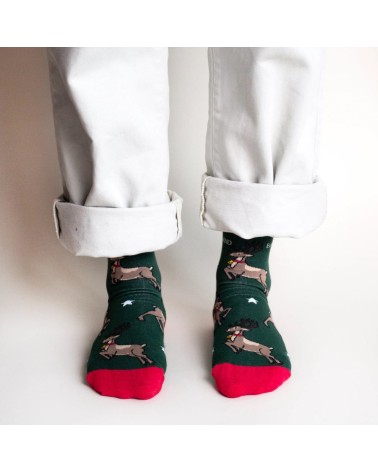 Sauvez les Rennes - Chaussettes de Noël en bambou Bare Kind jolies pour femme originales pour homme chausset rigolotes drole ...