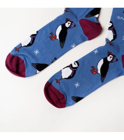 Save the Puffins - Christmas Bamboo Socks