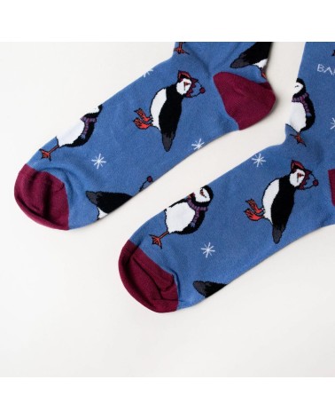 Rettet die Papageientaucher - Bambus Weihnachtssocken Bare Kind socke kuschelsocken für damen lustig herren farbige coole socken