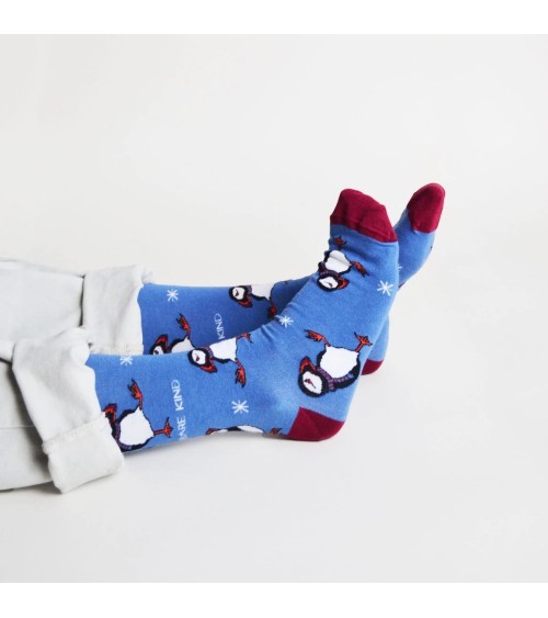 Save the Puffins - Christmas Bamboo Socks