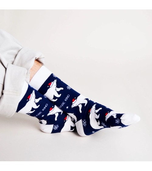 Rettet die Eibären - Bambus Weihnachtssocken Bare Kind socke kuschelsocken für damen lustig herren farbige coole socken