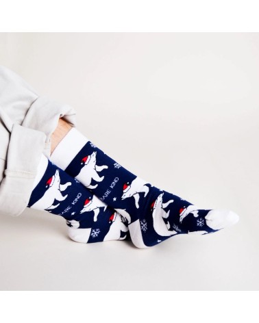 Rettet die Eibären - Bambus Weihnachtssocken Bare Kind Socke lustige Damen Herren farbige coole socken mit motiv kaufen