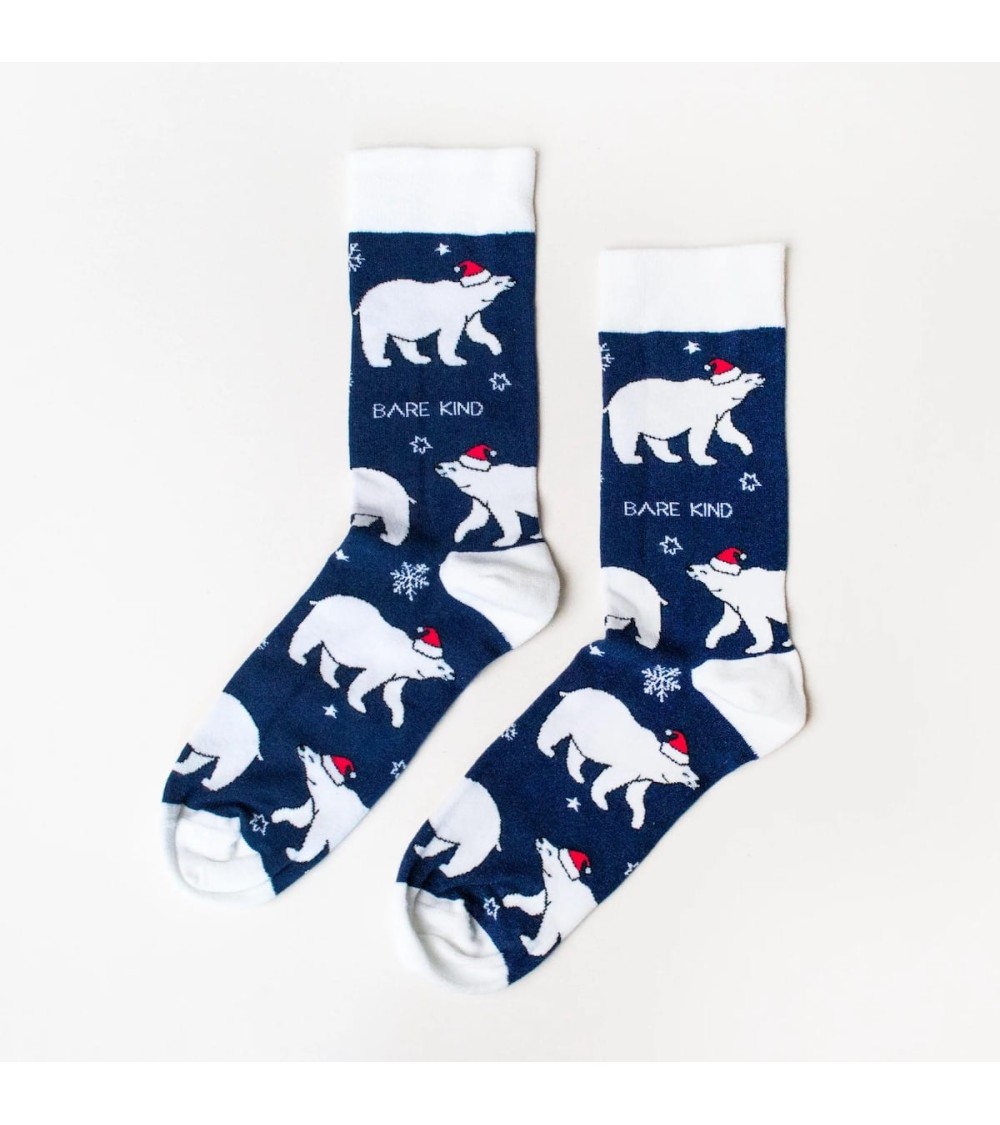 Sauvez les ours polaires - Chaussettes de Noël en bambou Bare Kind jolies pour femme originales pour homme chausset rigolotes...