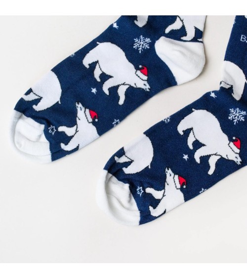 Save the Polar Bears - Christmas Bamboo Socks Bare Kind funny crazy cute cool best pop socks for women men