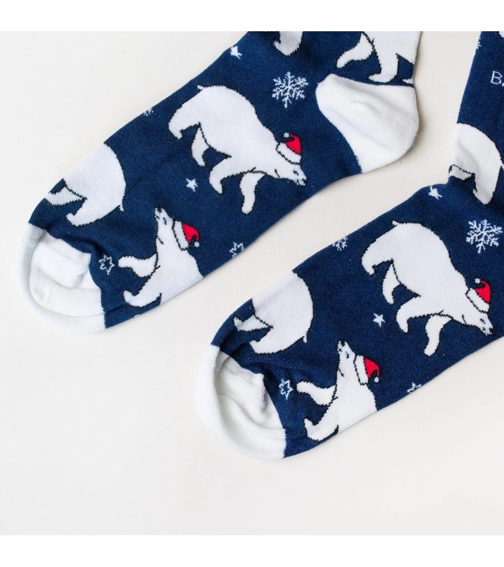 Sauvez les ours polaires - Chaussettes de Noël en bambou Bare Kind jolies pour femme originales pour homme chausset rigolotes...