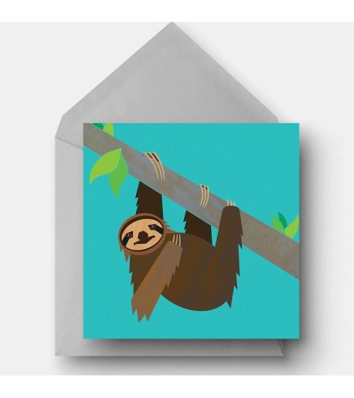 Pygmy Sloth - Greetings Card Ellie Good illustration happy birthday wishes for a good friend congratulations cards