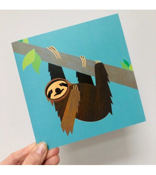 Pygmy Sloth - Greetings Card Ellie Good illustration happy birthday wishes for a good friend congratulations cards