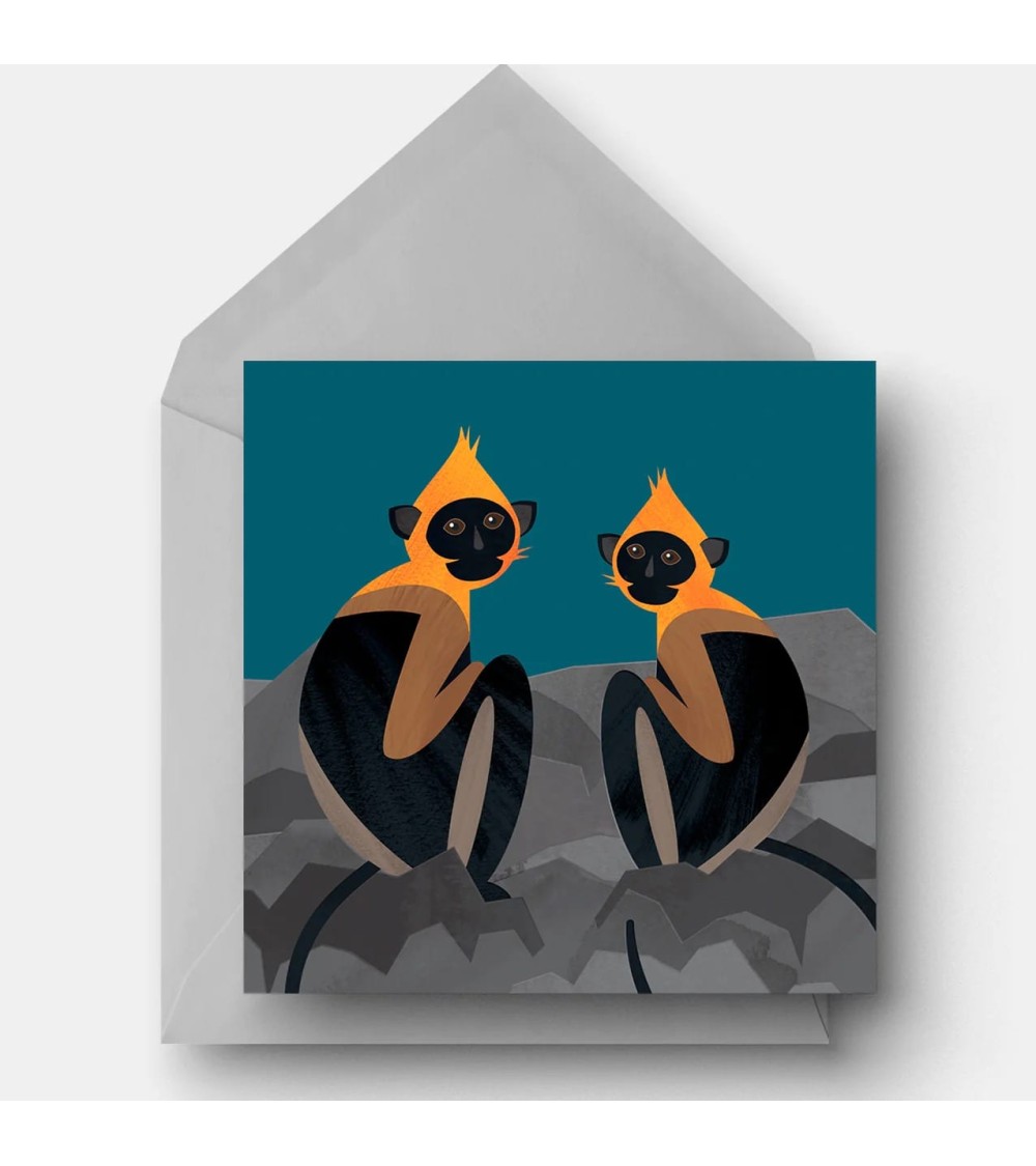 Cat ba langur - Greetings Card Ellie Good illustration happy birthday wishes for a good friend congratulations cards