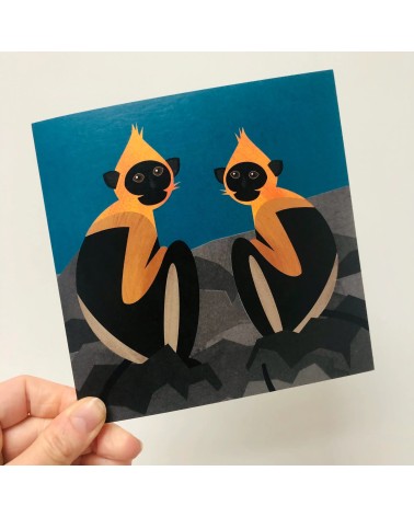 Cat ba langur - Grusskarte Ellie Good illustration glückwunschkarte zur hochzeit geburt zum geburtstag kaufen