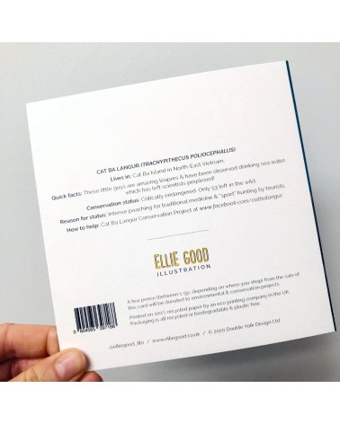 Cat ba langur - Grusskarte Ellie Good illustration glückwunschkarte zur hochzeit geburt zum geburtstag kaufen