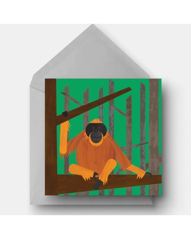 Orangutan - Greetings Card Ellie Good illustration happy birthday wishes for a good friend congratulations cards