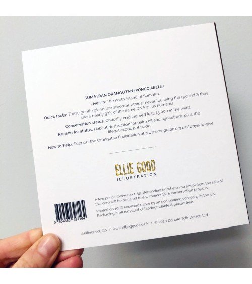 Orang-Utan - Grusskarte Ellie Good illustration glückwunschkarte zur hochzeit geburt zum geburtstag kaufen
