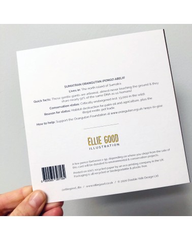 Orang-Utan - Grusskarte Ellie Good illustration glückwunschkarte zur hochzeit geburt zum geburtstag kaufen