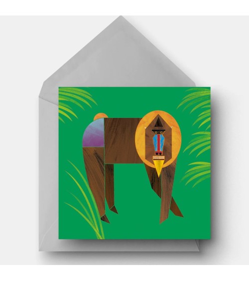 Mandrill Monkey - Greetings Card Ellie Good illustration happy birthday wishes for a good friend congratulations cards