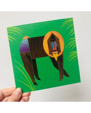 Mandrill Affe - Grusskarte Ellie Good illustration glückwunschkarte zur hochzeit geburt zum geburtstag kaufen