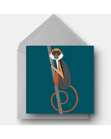 Roter Colobus-Affe - Grusskarte Ellie Good illustration glückwunschkarte zur hochzeit geburt zum geburtstag kaufen