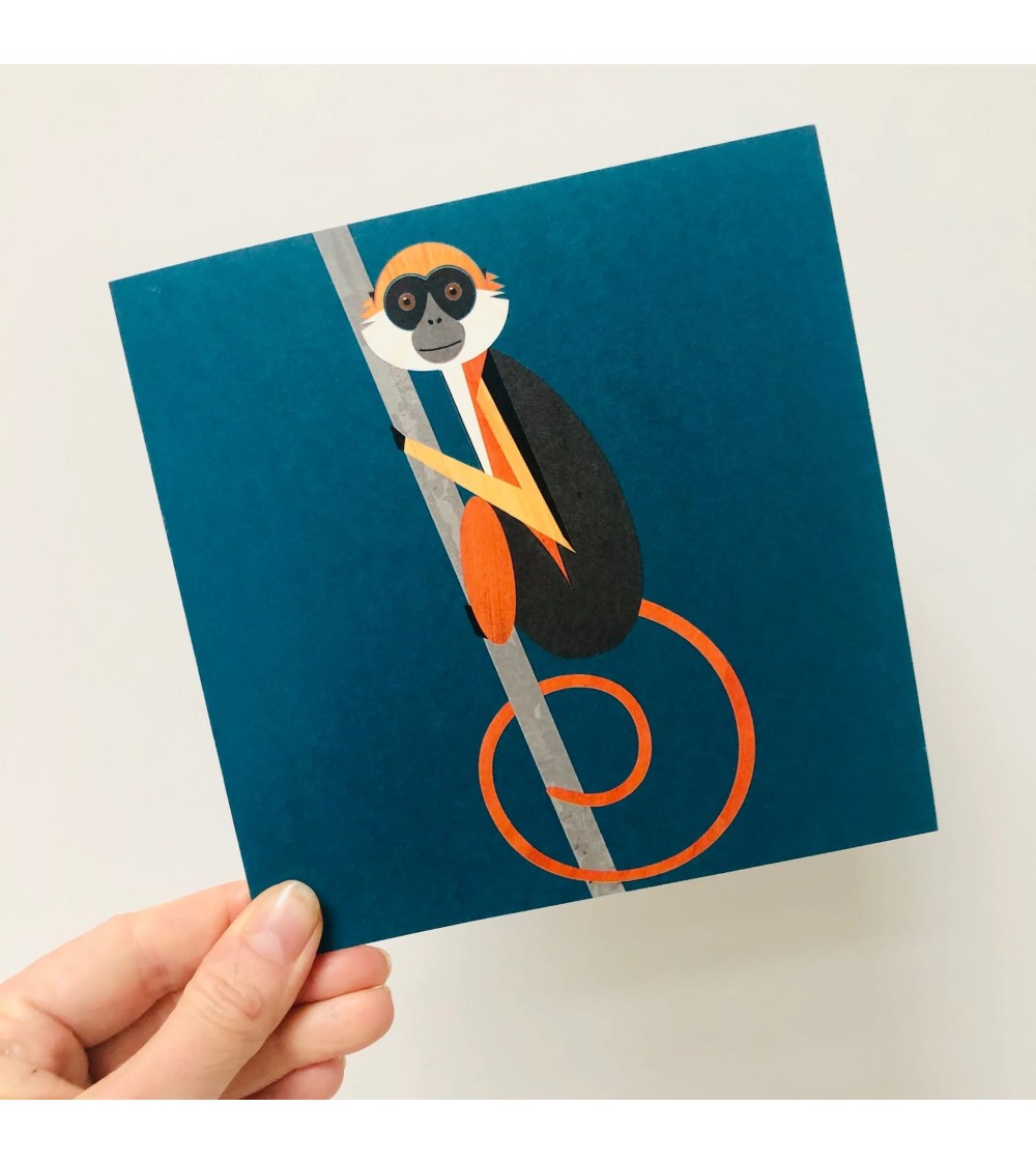 Roter Colobus-Affe - Grusskarte Ellie Good illustration glückwunschkarte zur hochzeit geburt zum geburtstag kaufen