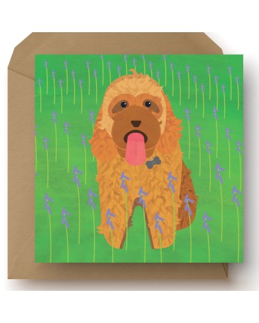 Cockapoo Dog - Greetings Card Ellie Good illustration happy birthday wishes for a good friend congratulations cards