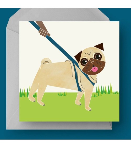 Mops Hund - Grusskarte Ellie Good illustration glückwunschkarte zur hochzeit geburt zum geburtstag kaufen
