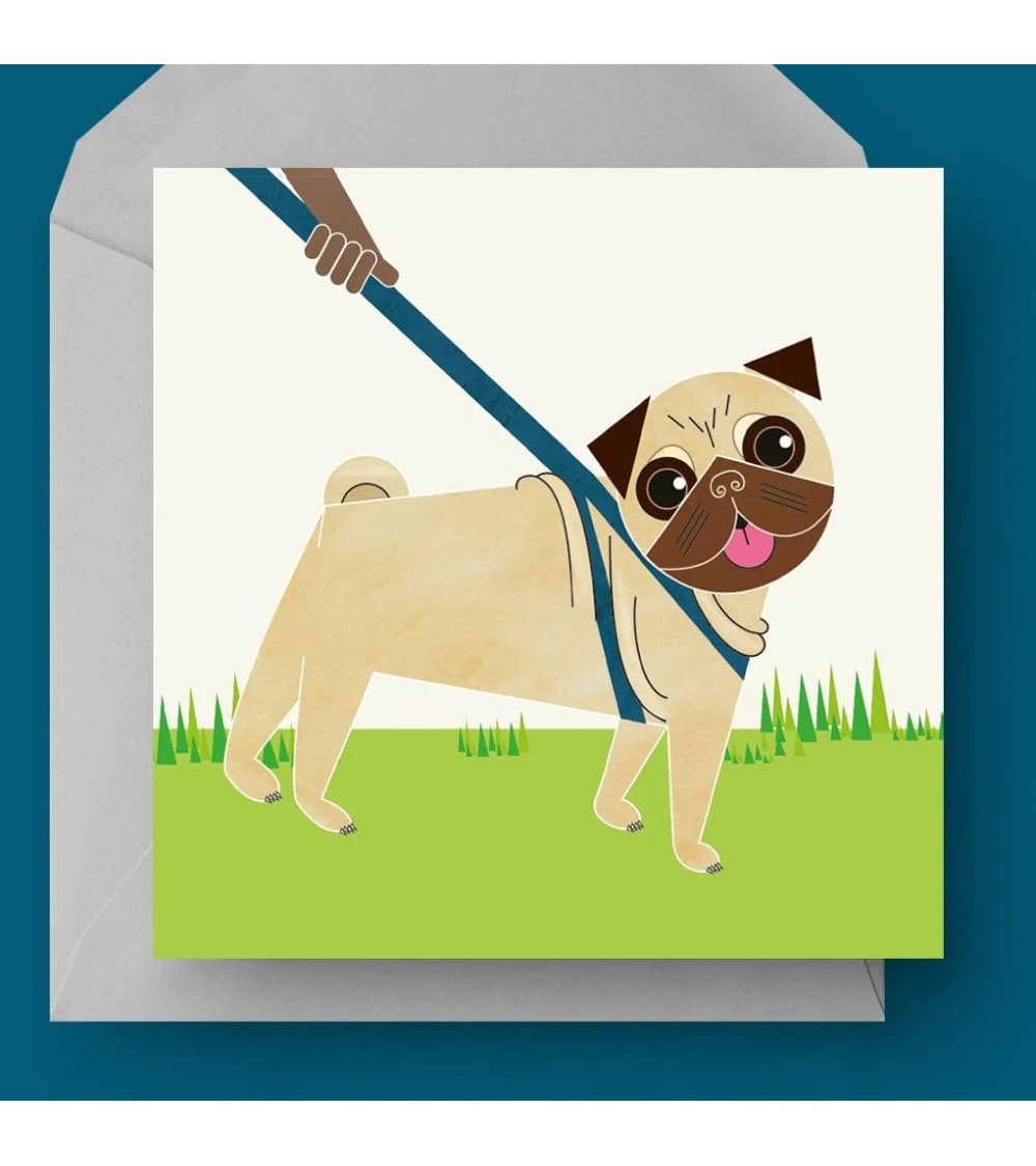 Pug Dog - Greetings Card Ellie Good illustration happy birthday wishes for a good friend congratulations cards