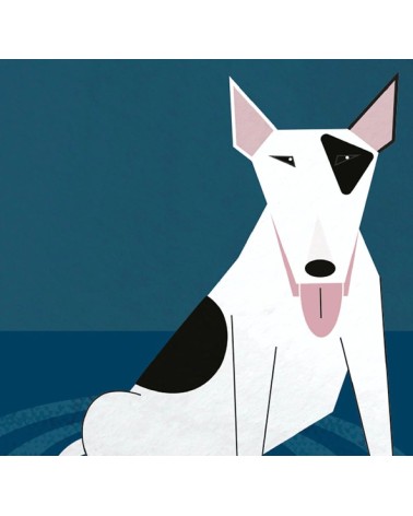 Englischer Bullterrier - Grusskarte Ellie Good illustration glückwunschkarte zur hochzeit geburt zum geburtstag kaufen