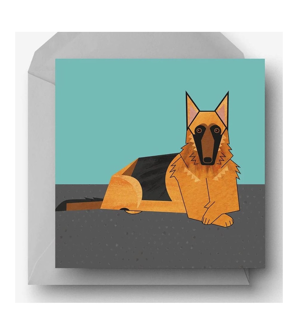 German Shepherd - Greetings Card Ellie Good illustration happy birthday wishes for a good friend congratulations cards