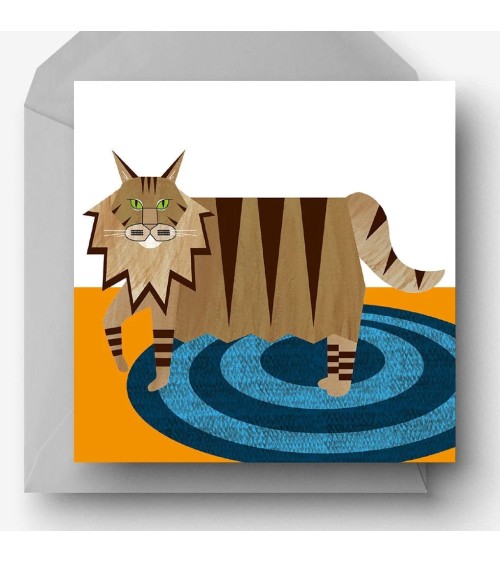 Maine Coon - Greetings Card Ellie Good illustration happy birthday wishes for a good friend congratulations cards