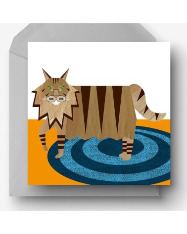 Maine Coon - Greetings Card Ellie Good illustration happy birthday wishes for a good friend congratulations cards