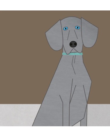 Weimaraner - Greetings Card Ellie Good illustration happy birthday wishes for a good friend congratulations cards