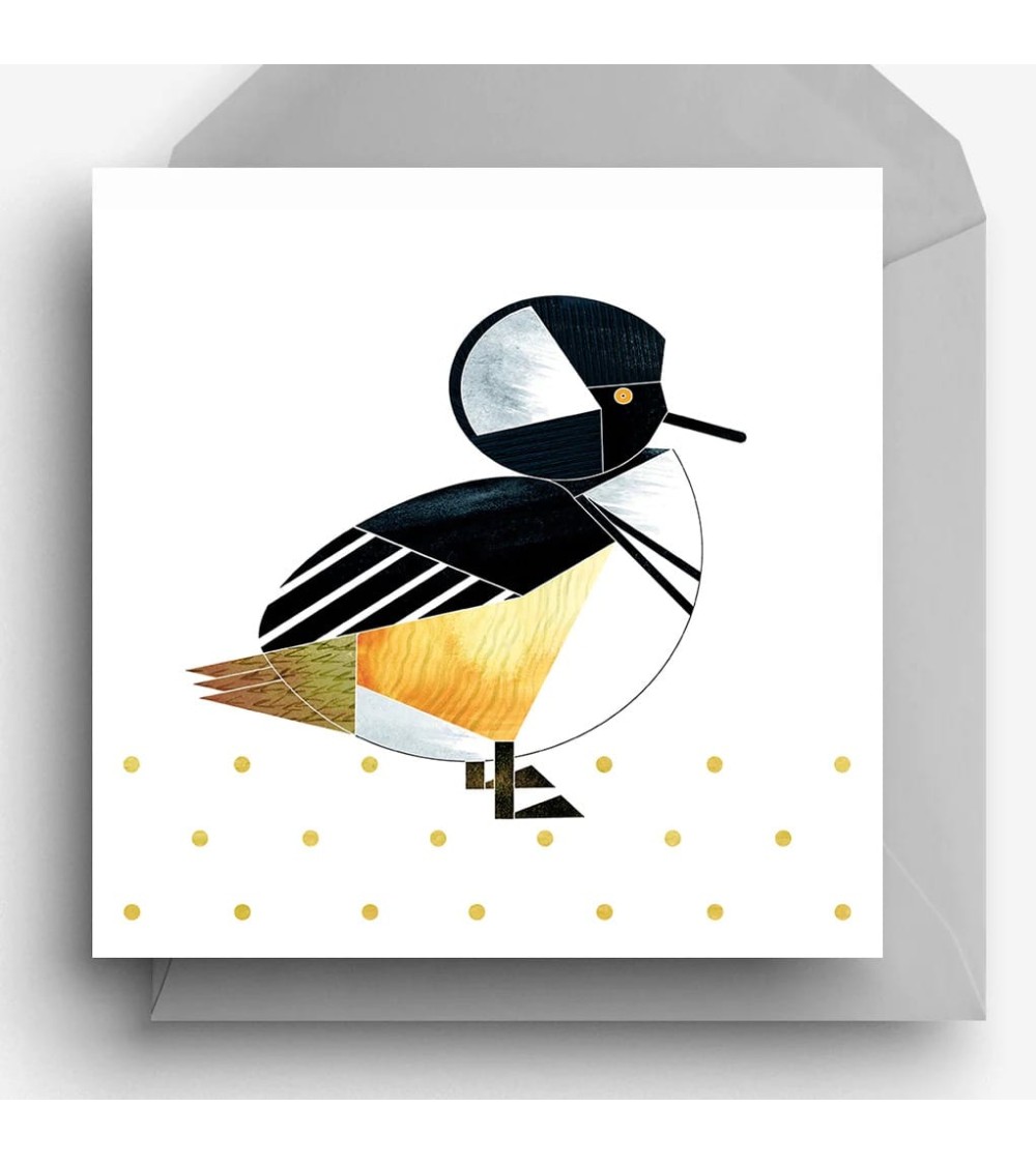 Hooded Merganser Duck - Greetings Card Ellie Good illustration happy birthday wishes for a good friend congratulations cards