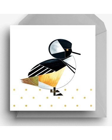 Hooded Merganser Duck - Greetings Card Ellie Good illustration happy birthday wishes for a good friend congratulations cards
