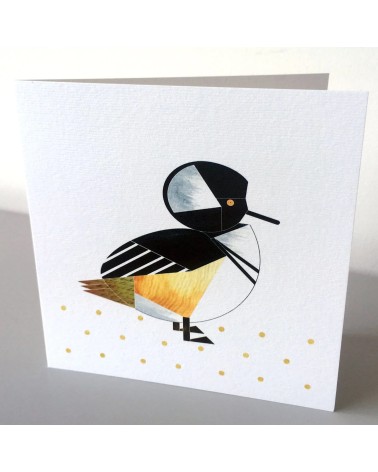 Anatra Merganser con cappuccio - Biglietto di auguri Ellie Good illustration spiritoso auguri buon compleanno matrimonio di n...