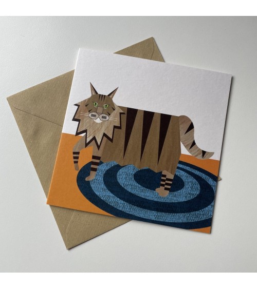 Maine Coon - Greetings Card Ellie Good illustration happy birthday wishes for a good friend congratulations cards