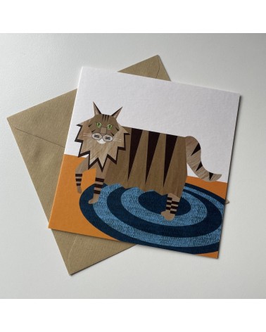 Maine Coon - Greetings Card Ellie Good illustration happy birthday wishes for a good friend congratulations cards
