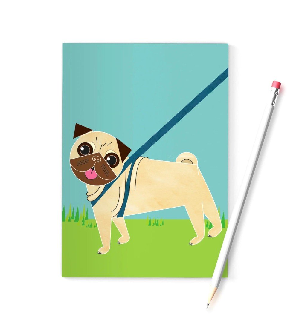 Mops Hund - Notizbuch A6 Ellie Good illustration Papeterie artikel Schreibwaren online schweiz