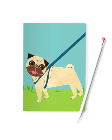 Mops Hund - Notizbuch A6 Ellie Good illustration Papeterie artikel Schreibwaren online schweiz