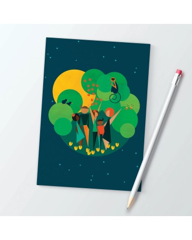 Les amoureux de la Terre - Cahier, carnet de notes A6 Ellie Good illustration papeterie originale en ligne suisse