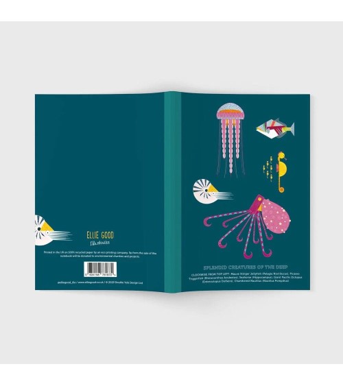 Sea Creatures - A5 Notebook Ellie Good illustration cute stationery