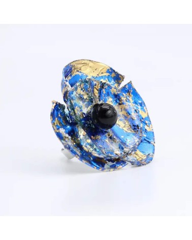 Coquelicot - Bague en plastique recyclé Jianhui London fantaisie original femme suisse