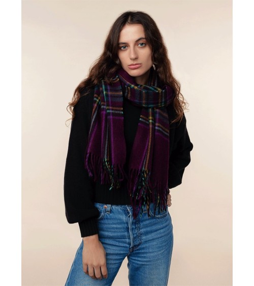 OTLEY Damson XL - Large Merino wool scarf Bronte by Moon scarves for women mens scarf Kitatori Switzerland