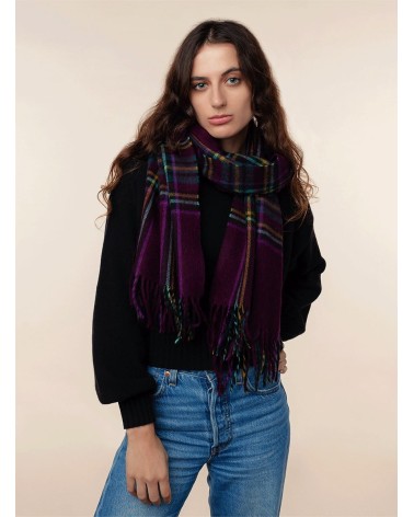 OTLEY Damson XL - Oversized Merino wool scarf Bronte by Moon scarves man mens women ladies male neck winter scarf