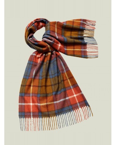 Tartan ANTIQUE BUCHANAN XL - Sciarpa di lana merinos Bronte by Moon sciarpa inglese per donna da uomo per donna sciarpe di la...