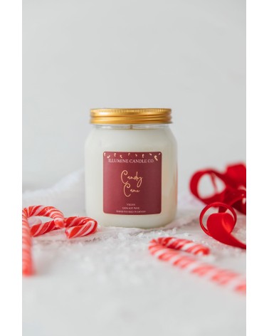 Candy Cane - Scented Candle handmade good smelling candles shop store