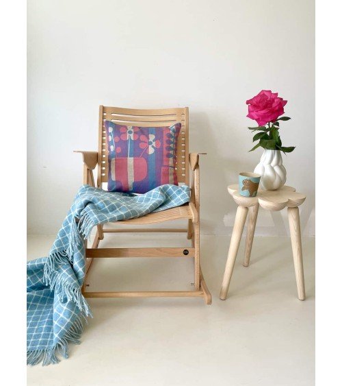 ATHENS Aqua - Plaid canapé, couverture en laine mérinos Bronte by Moon anglaise plaid tartan ecossais 100 laine highland