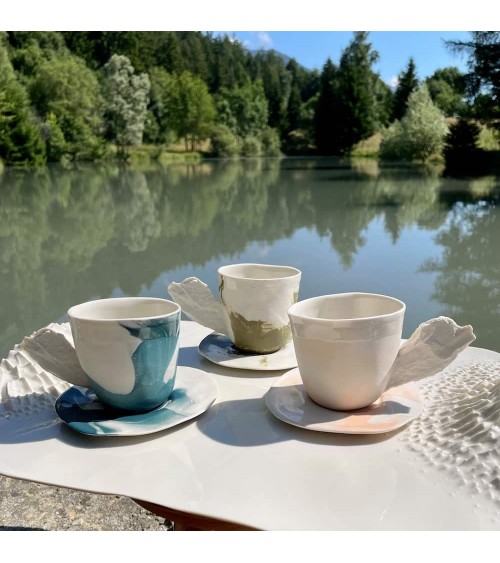 Porzellan Kaffeetasse - Vapor Rosa Maison Dejardin kaffeetassen teetasse grosse lustige schöne kaufen