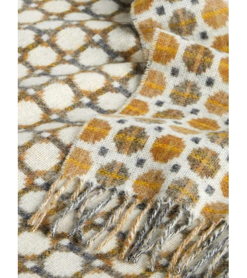 MILAN Gold - Plaid, couverture en laine mérinos Bronte by Moon plaide pour canapé de lit cocooning chaud