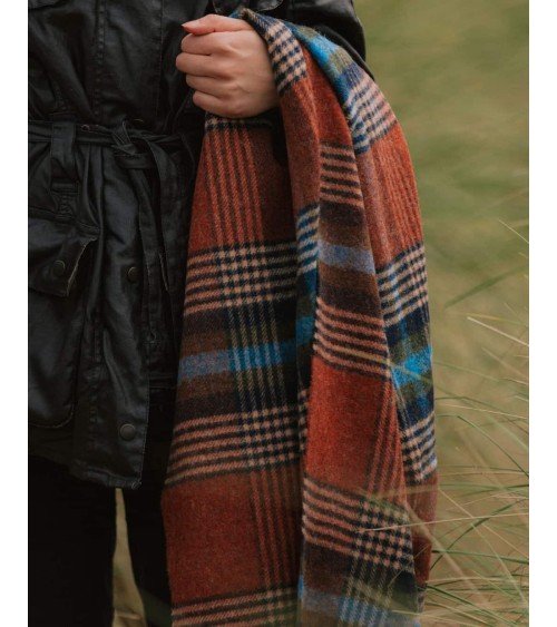 Christchurch Rust - Pure new wool blanket Bronte by Moon warm cozy soft sofa throw blanket picnic throws and blankets