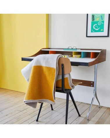 POP Jaune - Couverture en laine et coton Brita Sweden plaide pour canapé plaid cocooning couverture douce suisse